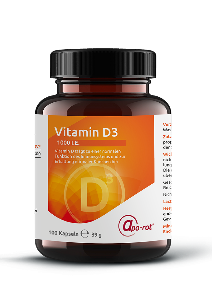 apo-rot Vitamin D3 1000 I.E. Kapseln